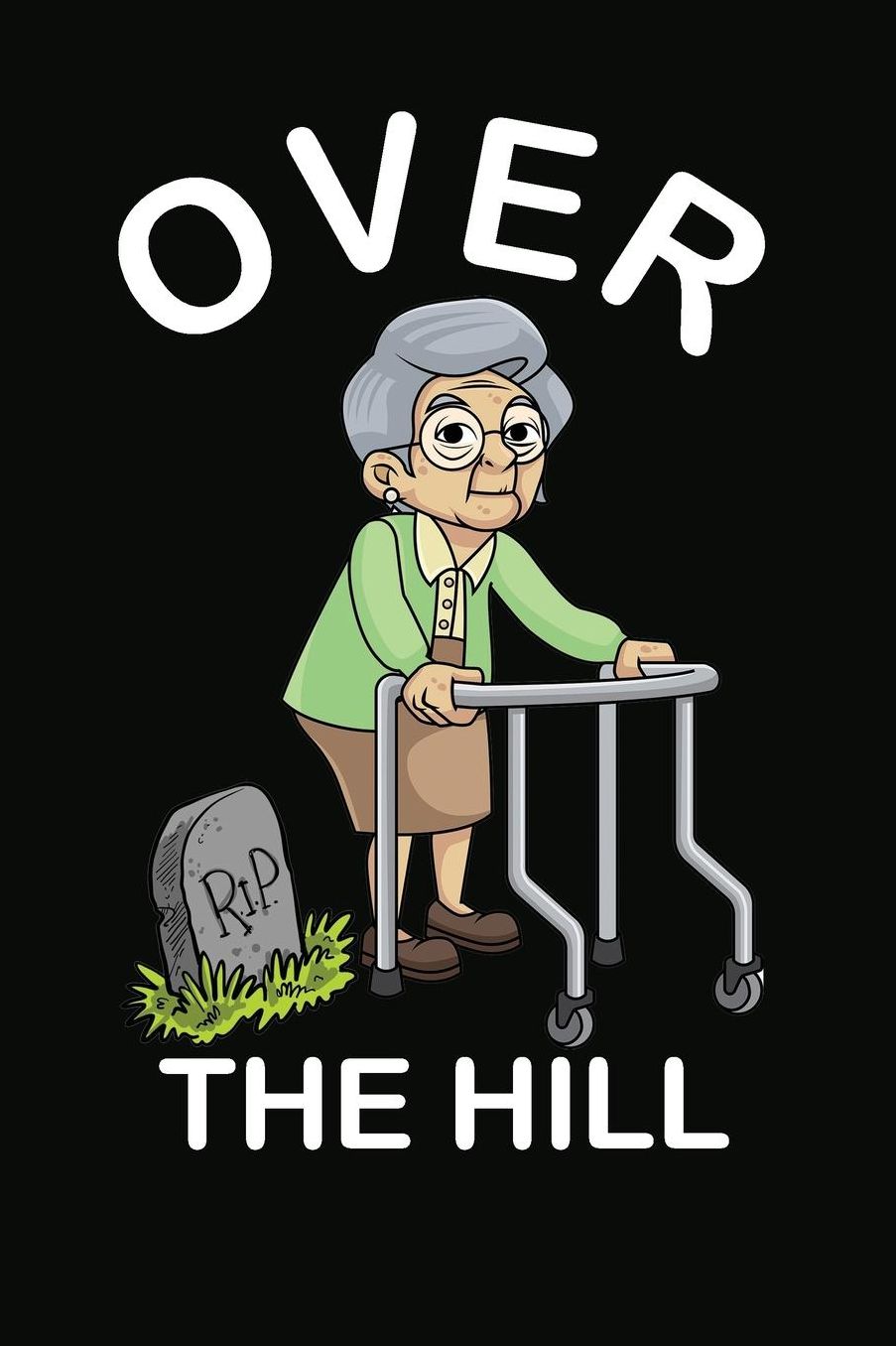Over The Hill: 120 Pages Lined Notebook or Journal For Gag Birthday Gifts
