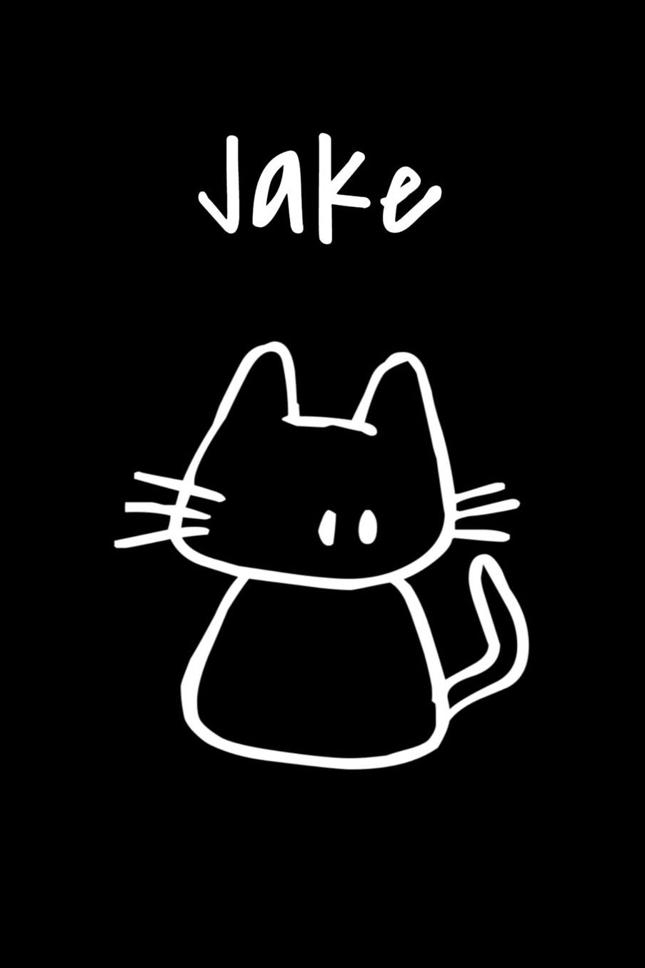 Jake: Composition Notebook Plain College Ruled Wide Lined 6 x 9 Journal Cute Funny Kawaii Meow Gifts for Cat Family Lover's Organizer Record Log Passwords Address Book Appointments & Diary Students Back to School Teens Kids Workbook for Writing Notes