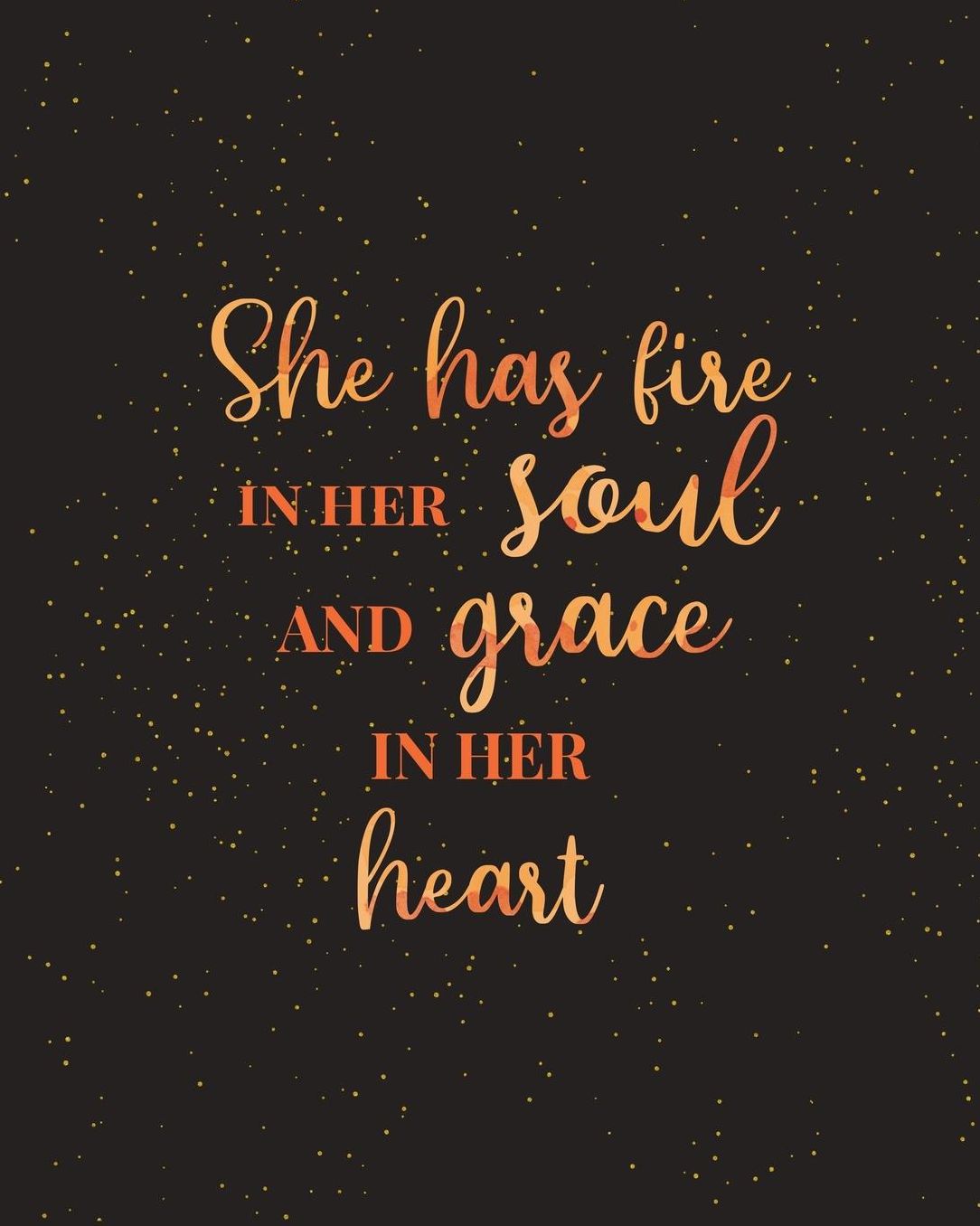 She Has Fire in Her Soul and Grace in Her Heart: Women Entrepreneur Notebook - Inspirational Quote for Girl Bosses - Write Down All Your Thoughts, Ideas, and Plans for Building Your Empire - 8 x 10 Inches -110 Wide Ruled Lined Pages