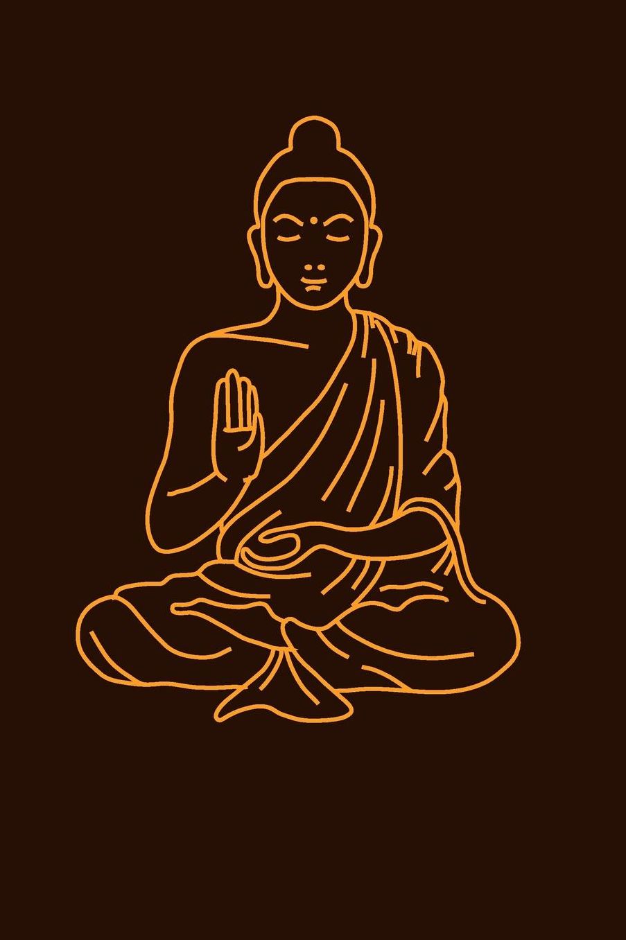 Sitting Buddha: Dot Grid Notebook Journal, 6x9 Inch, 120 pages