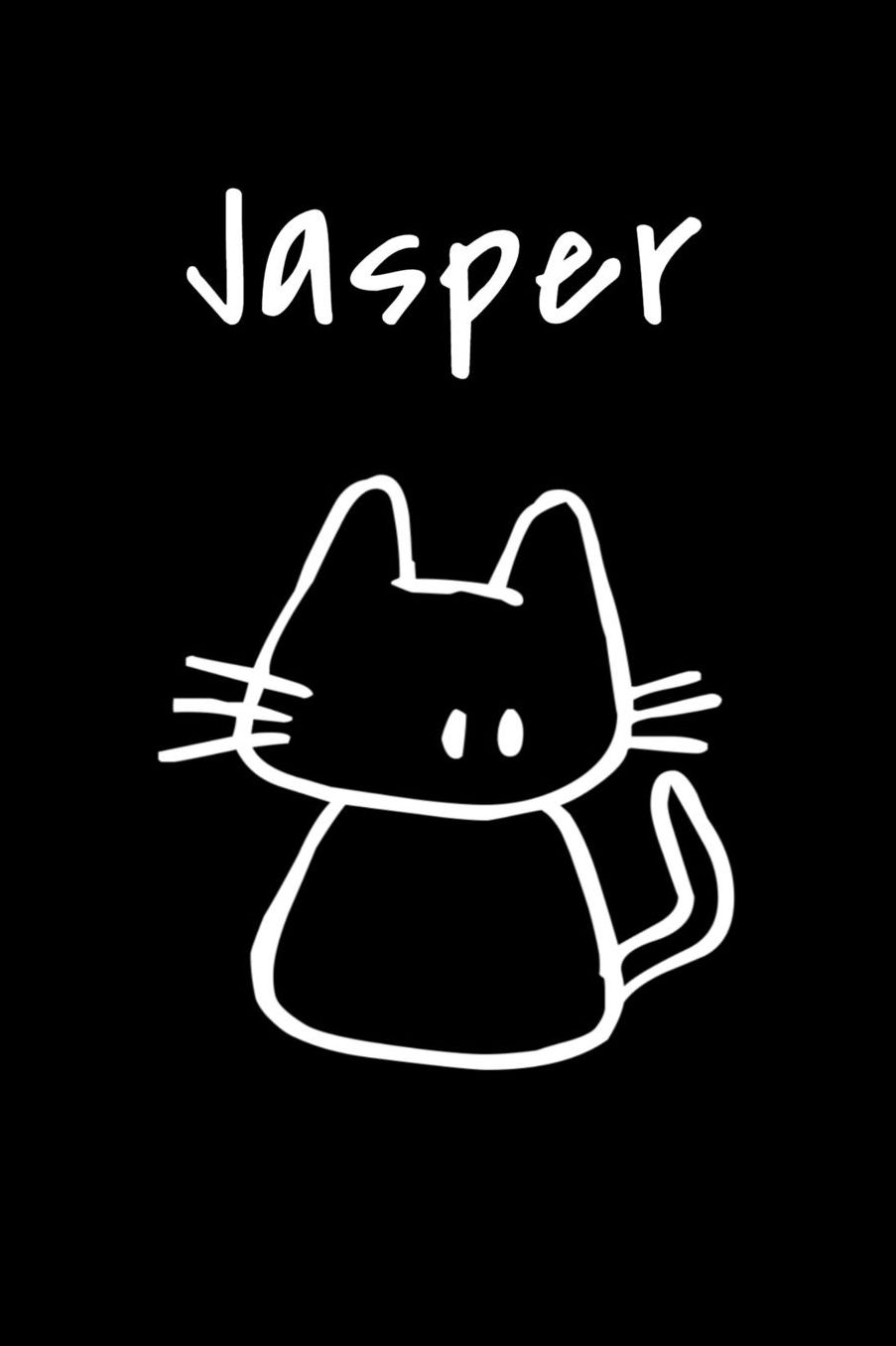 Jasper: Composition Notebook Plain College Ruled Wide Lined 6 x 9 Journal Cute Funny Kawaii Meow Gifts for Cat Lover's Organizer Record Log Passwords Address Book Appointments & Diary Students Back to School Teens Kids Workbook for Writing Notes