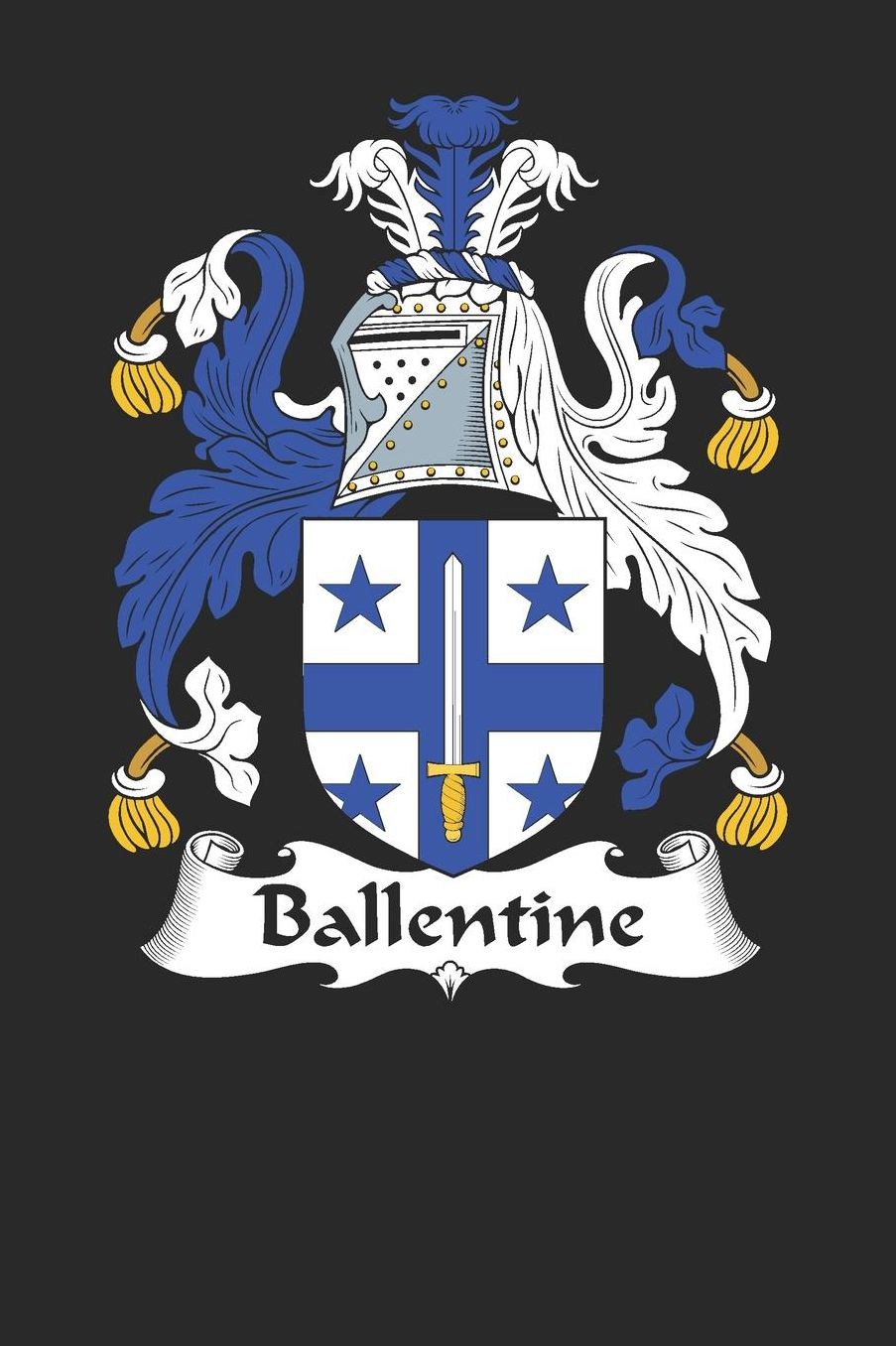 Ballentine: Ballentine Coat of Arms and Family Crest Notebook Journal (6 x 9 - 100 pages)
