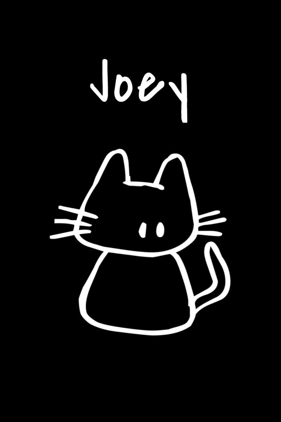 Joey: Composition Notebook Plain College Ruled Wide Lined 6 x 9 Journal Cute Funny Kawaii Meow Gifts for Cat Lover's Organizer Record Log Passwords Address Book Appointments & Diary Students Back to School Teens Kids Workbook for Writing Notes