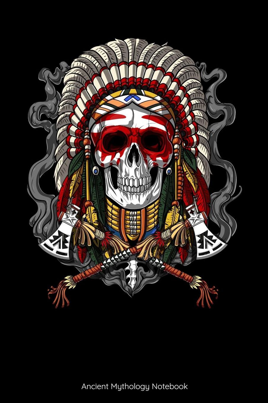 Ancient Mythology Notebook: Native American Chief Skull Notebook