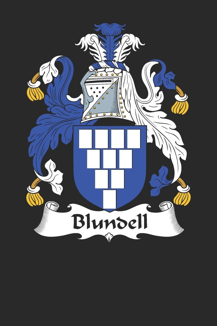 Blundell: Blundell Coat of Arms and Family Crest Notebook Journal (6 x 9 - 100 pages)