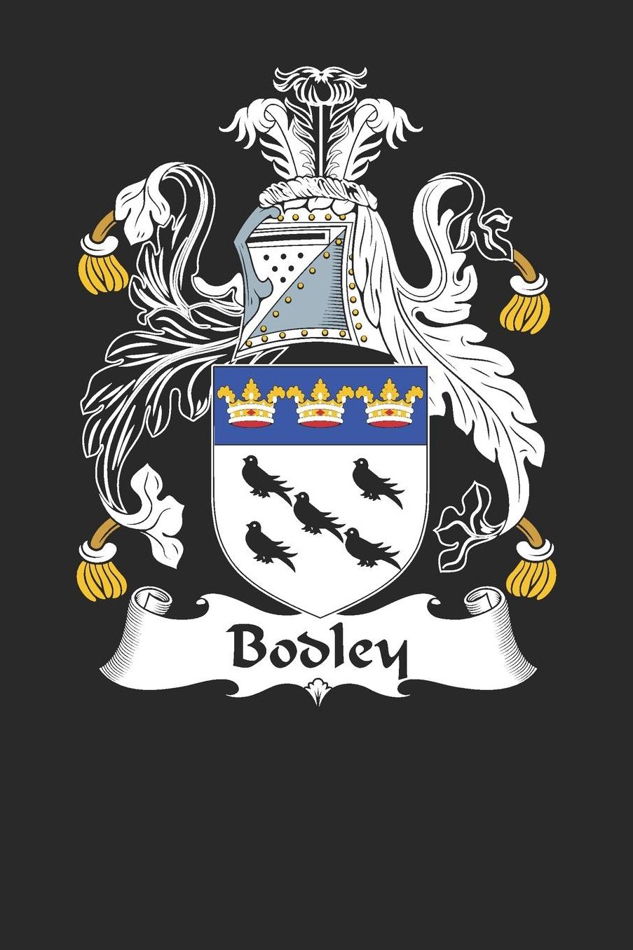 Bodley: Bodley Coat of Arms and Family Crest Notebook Journal (6 x 9 - 100 pages)