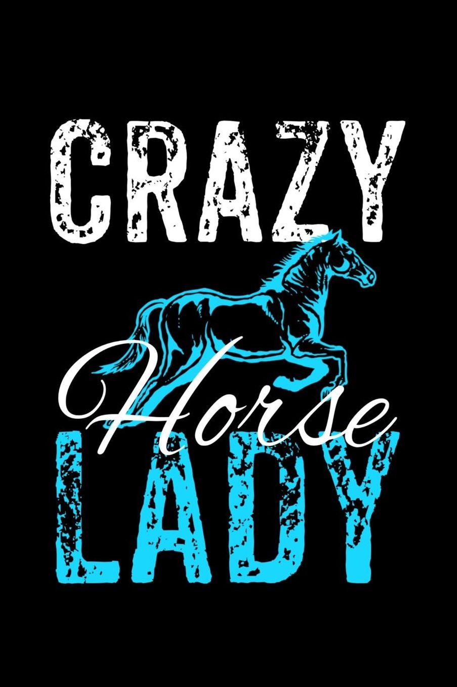 Crazy Horse Lady: Notebook 120 Pages Journal 6x9 Blank Line