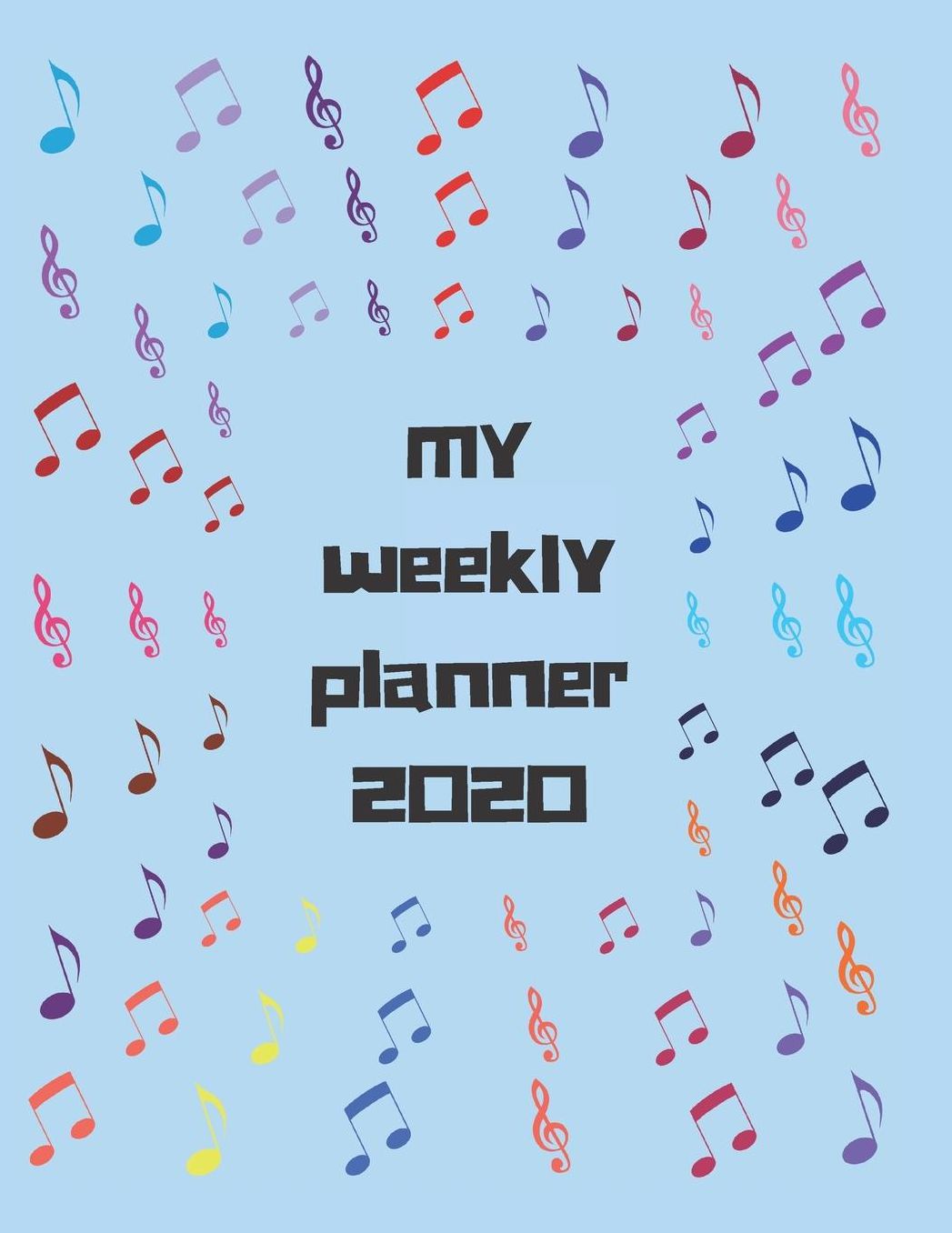 2020 Weekly Monthly Panner for Music Lovers: Beautiful planner calendar organizer for 2020 with cover themed for music lovers. Great gift idea also.