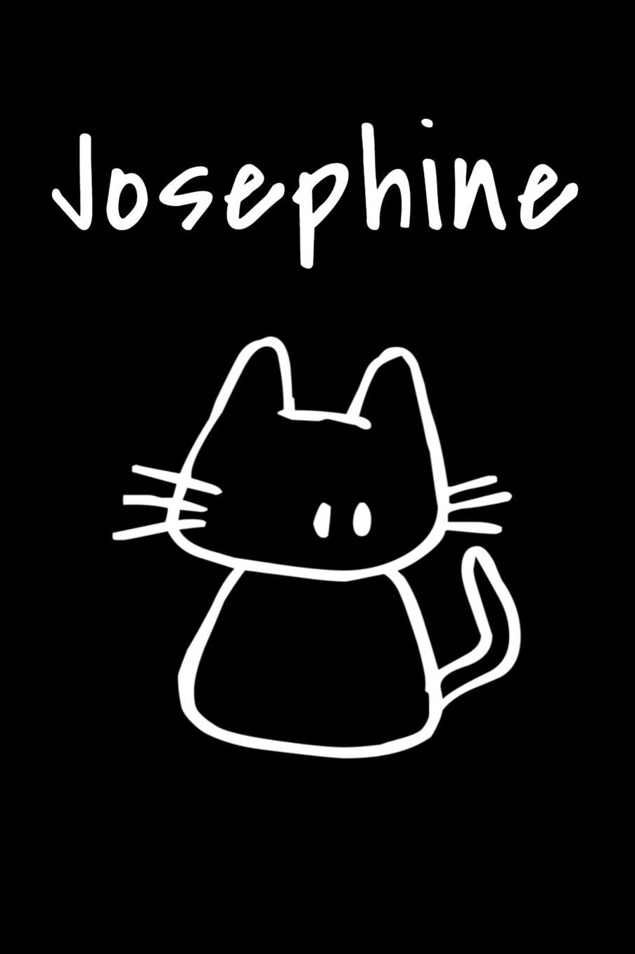 Josephine: Composition Notebook Plain College Ruled Wide Lined 6 x 9 Journal Cute Funny Kawaii Gifts for Cat Lover's Meow Organizer Record Log Passwords Address Book Appointments & Diary Students Back to School Teens Kids Workbook for Writing Notes
