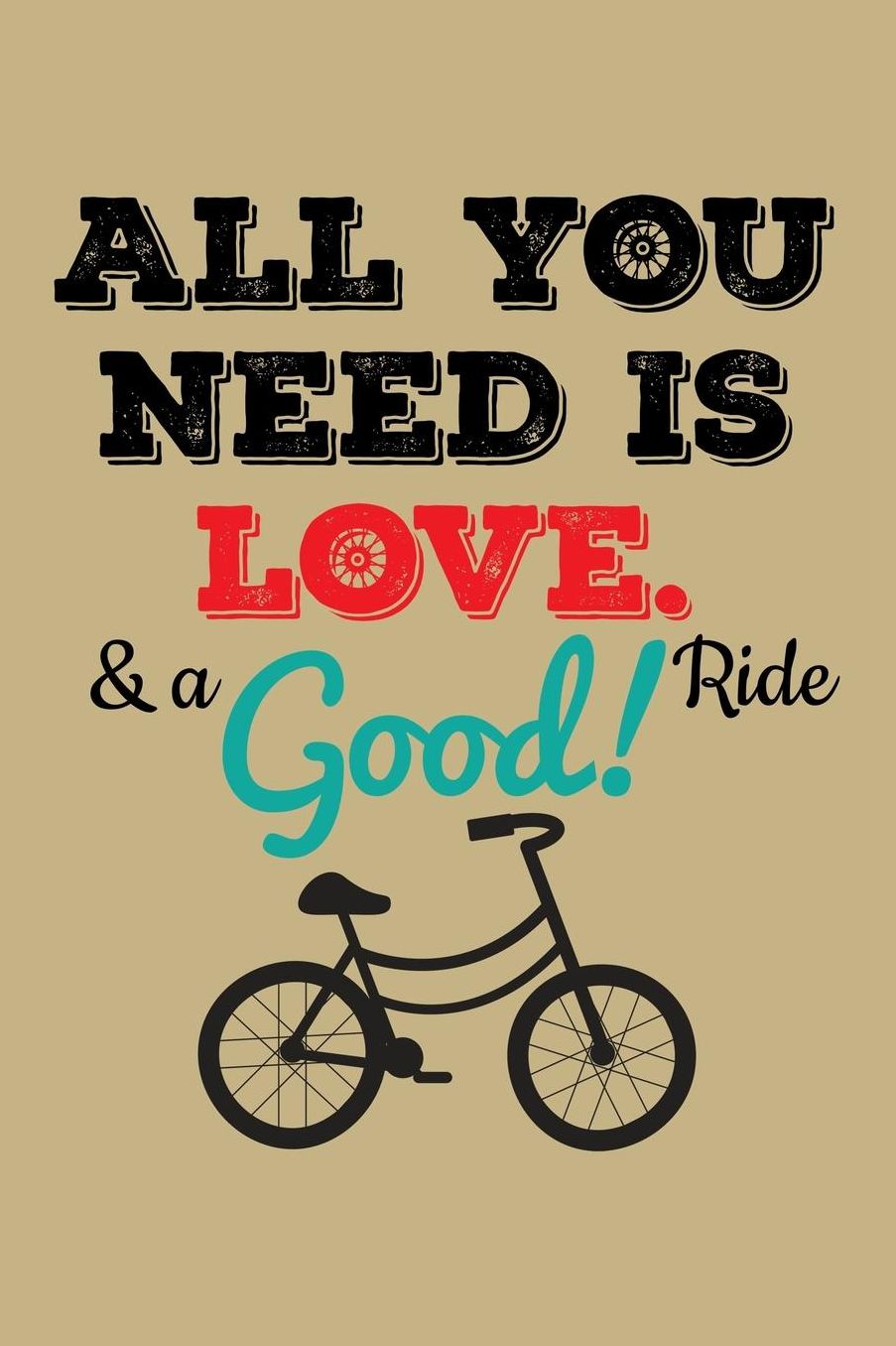All You Need Is Love. & A Good! Ride: Blank Paper Sketch Book - Artist Sketch Pad Journal for Sketching, Doodling, Drawing, Painting or Writing