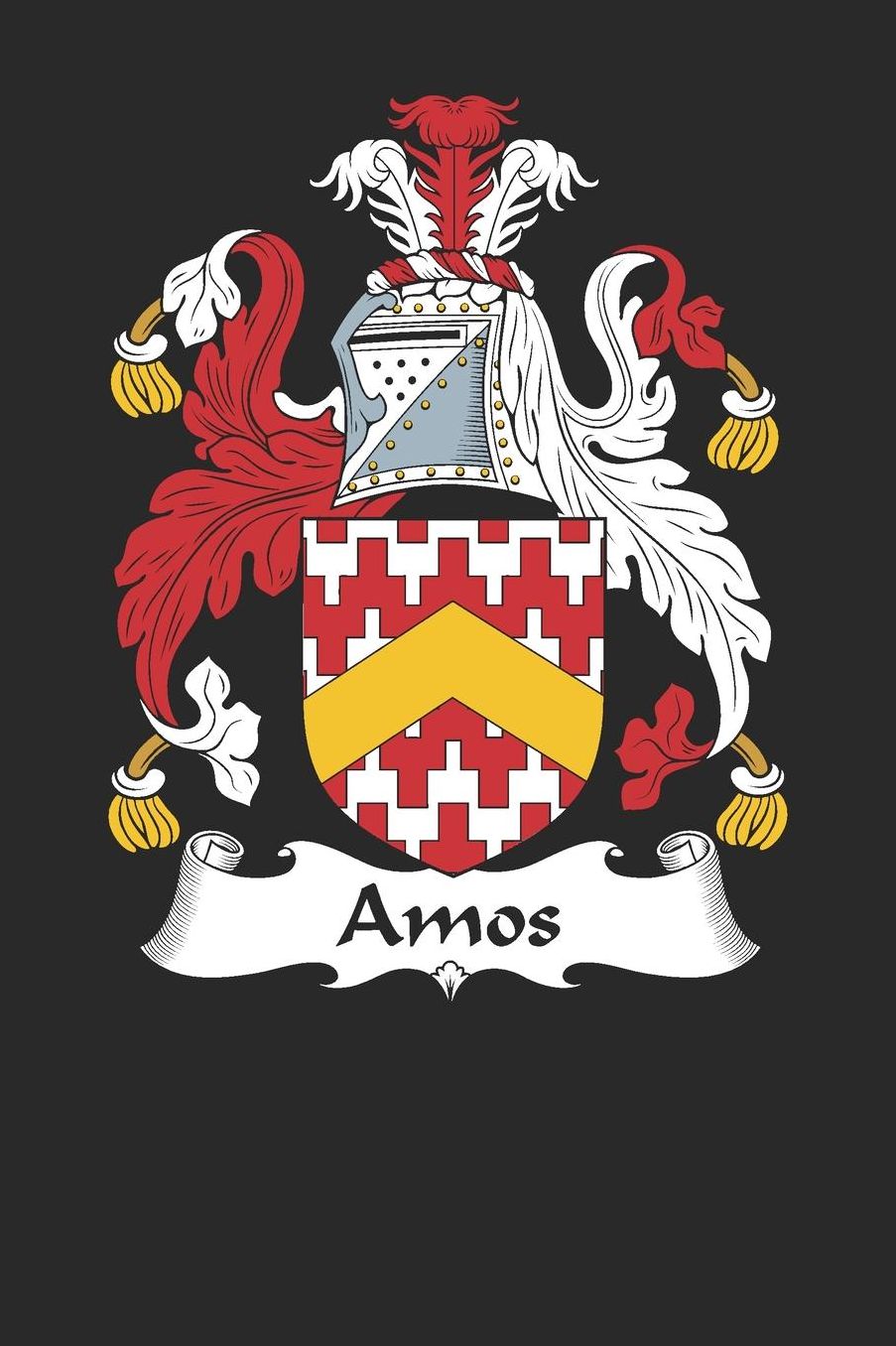 Amos: Amos Coat of Arms and Family Crest Notebook Journal (6 x 9 - 100 pages)