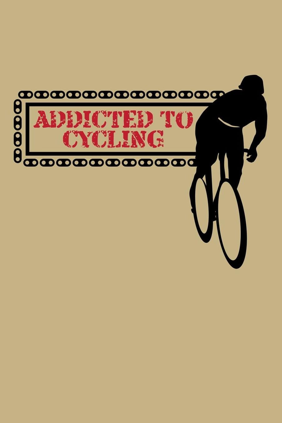 Addicted To Cycling: Blank Paper Sketch Book - Artist Sketch Pad Journal for Sketching, Doodling, Drawing, Painting or Writing
