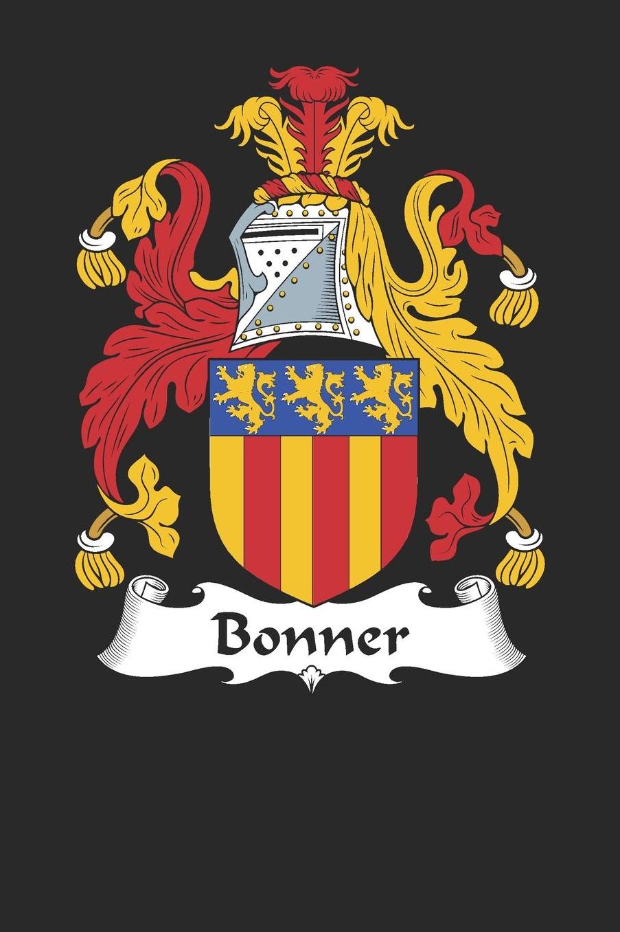 Bonner: Bonner Coat of Arms and Family Crest Notebook Journal (6 x 9 - 100 pages)