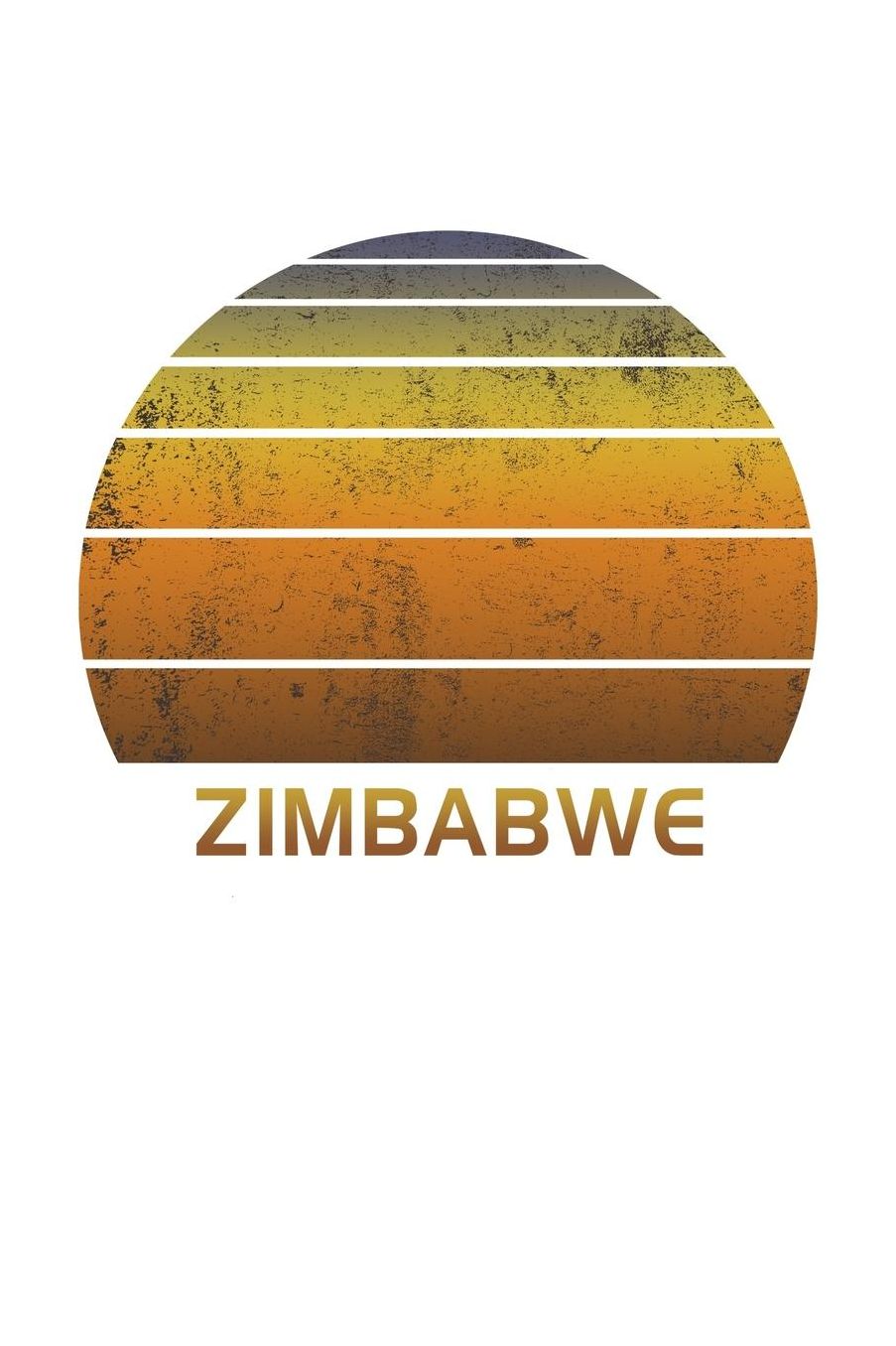 Zimbabwe: Africa Dot Grid Notebook Paper For Work, Home Or School. Vintage Dotted Paper Note Pad For Bullet Style Journaling.