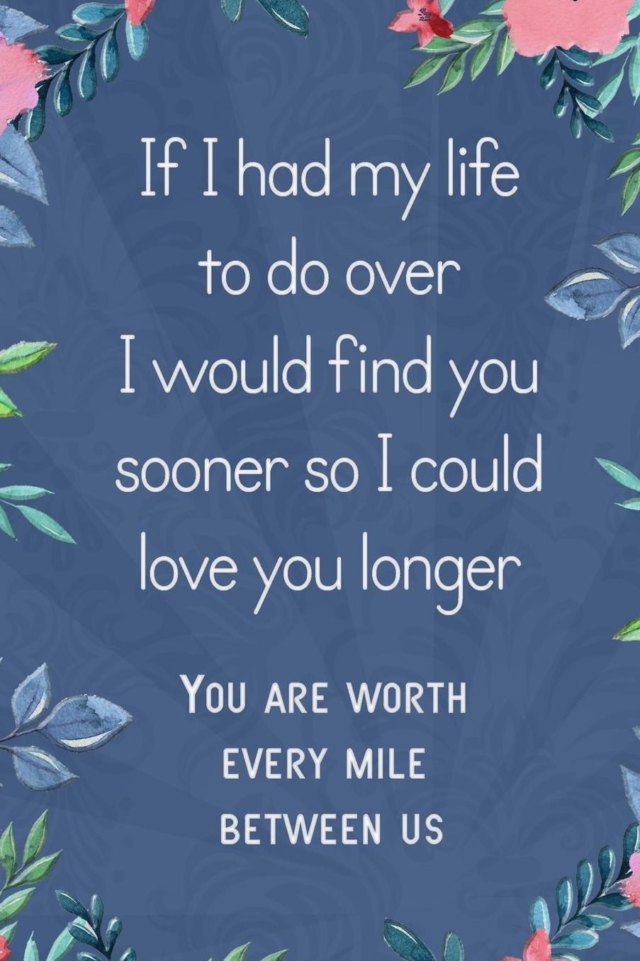 Lined Notebook: Thick Journal With Quote (119 Pages) - Long Distance Relationship Gift