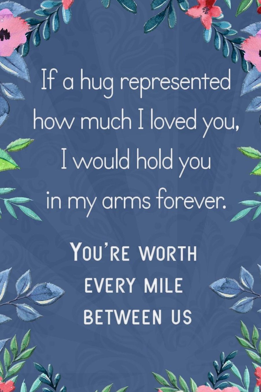 Lined Notebook: Thick Journal With Quote (119 Pages) - Long Distance Relationship Gift