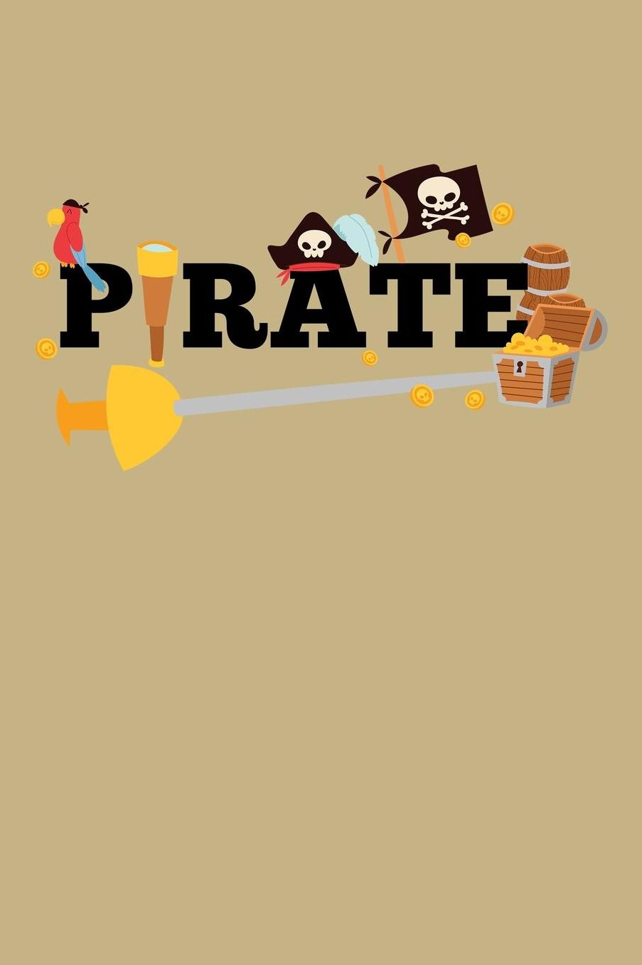 Pirate: Blank Paper Sketch Book - Artist Sketch Pad Journal for Sketching, Doodling, Drawing, Painting or Writing