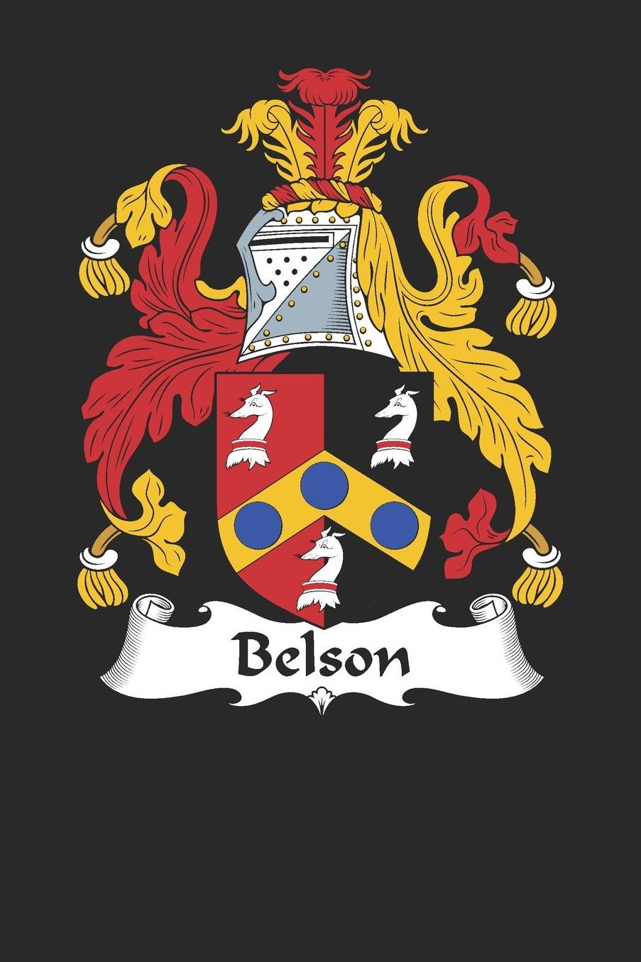 Belson: Belson Coat of Arms and Family Crest Notebook Journal (6 x 9 - 100 pages)