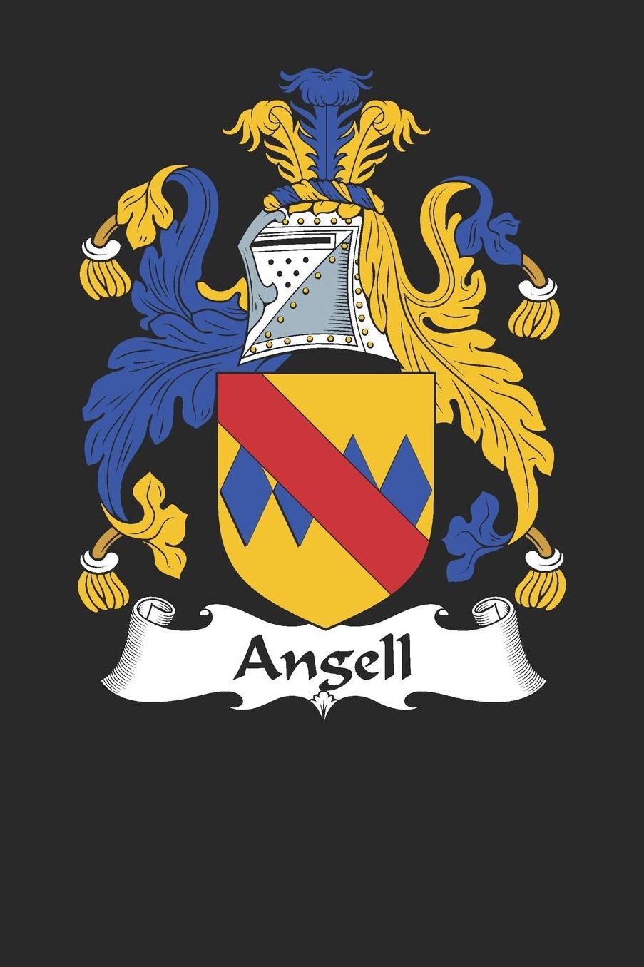 Angell: Angell Coat of Arms and Family Crest Notebook Journal (6 x 9 - 100 pages)