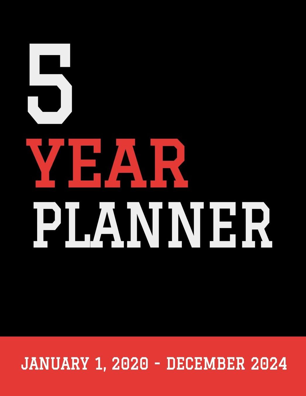 5 Year Planner: January 1, 2020 - December 31, 2024, 262 Pages, Soft Matte Cover, 8.5 x 11