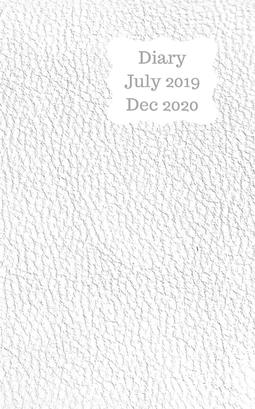 Diary July 2019 Dec 2020: 5x8 pocket size, week to a page 18 month diary. Space for notes and to do list on each page. Perfect for teachers, students and small business owners. White grey leather look design