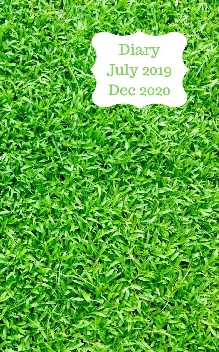 Diary July 2019 Dec 2020: 5x8 pocket size, week to a page 18 month diary. Space for notes and to do list on each page. Perfect for teachers, students and small business owners. Bright green grass design