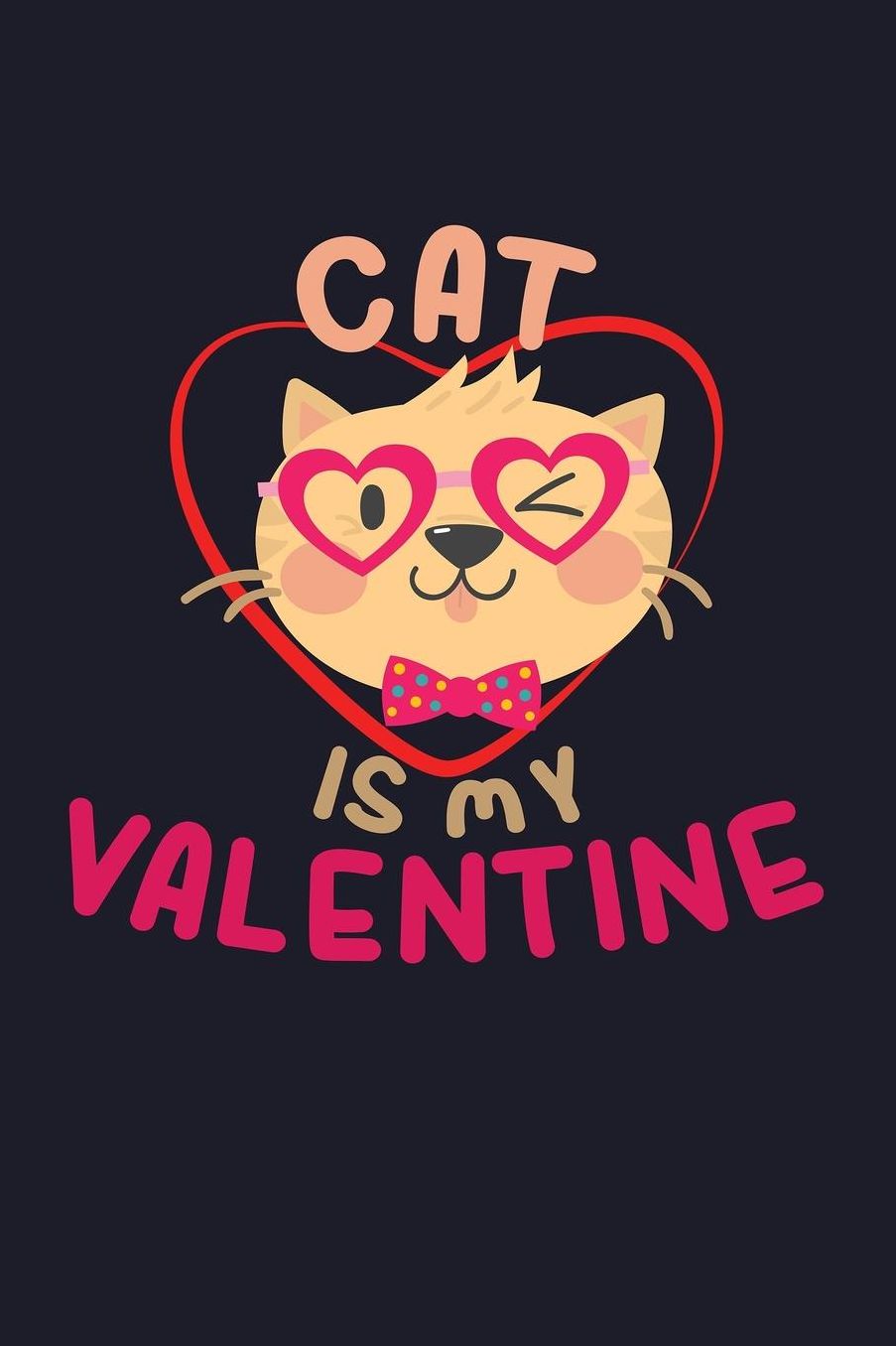 Cat Is My Valentine: Blank Paper Sketch Book - Artist Sketch Pad Journal for Sketching, Doodling, Drawing, Painting or Writing