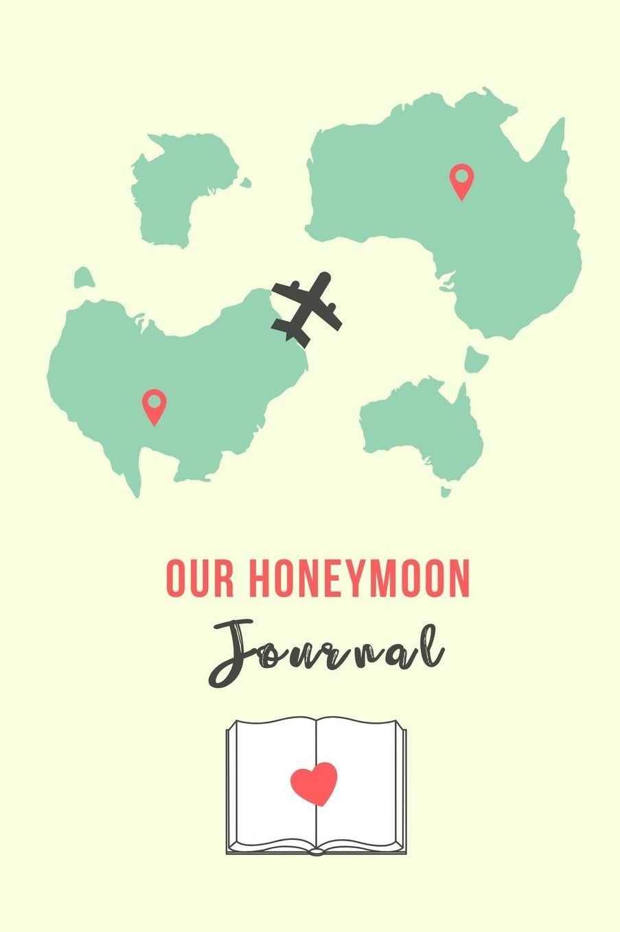 Our Honeymoon Journal: A5 notebook dotted unique wedding gift for bride or groom honeymoon journal engagement present planner bridal shower giftidea