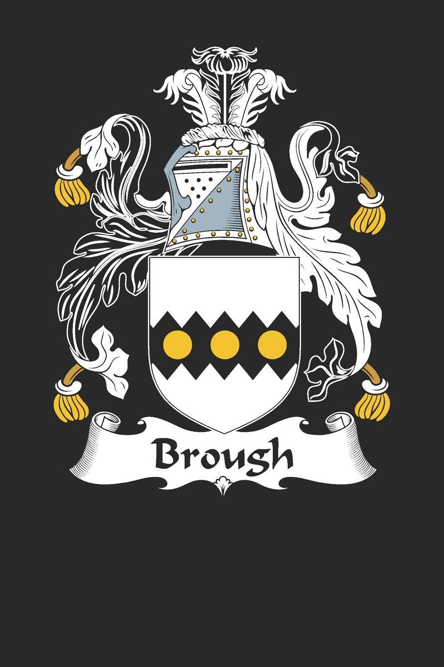 Brough: Brough Coat of Arms and Family Crest Notebook Journal (6 x 9 - 100 pages)