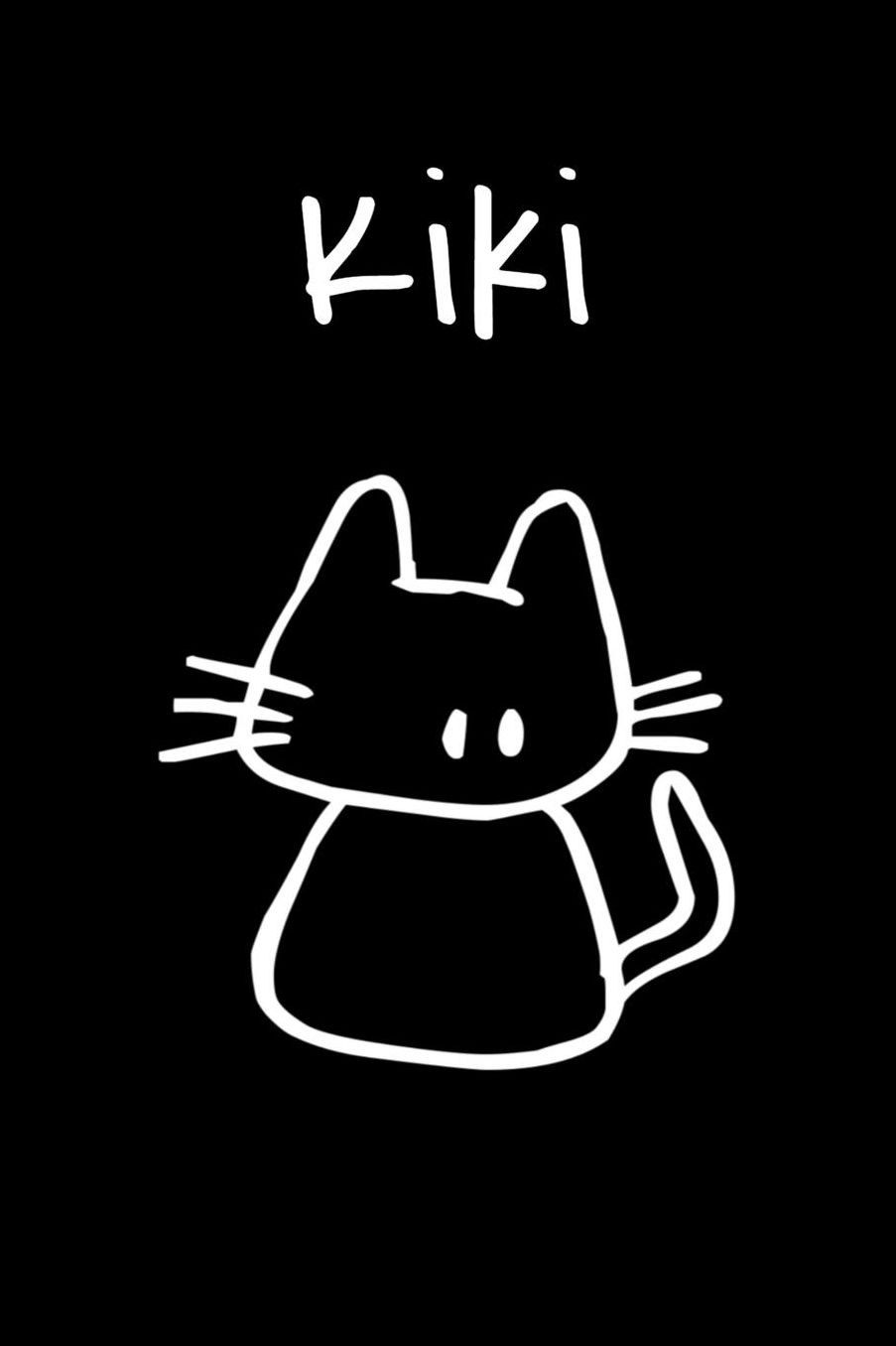 Kiki: Composition Notebook Plain College Ruled Wide Lined 6 x 9 Journal Cute Funny Kawaii Gifts for Family Cat Lover's Organizer Record Log Passwords Address Book Appointments & Diary Students Back to School Teens Kids Workbook for Writing Notes