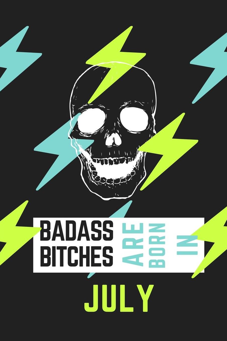 Bad Ass Bitches Are Born in July: A5 notebook dotted unique birthday gift for girls born in July funny present for best friends and coworker journal calendar diary