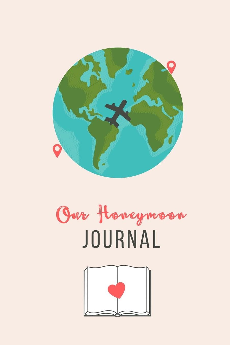 Our Honeymoon Journal: A5 notebook dotted unique wedding gift for bride or groom honeymoon journal engagement present planner bridal shower giftidea