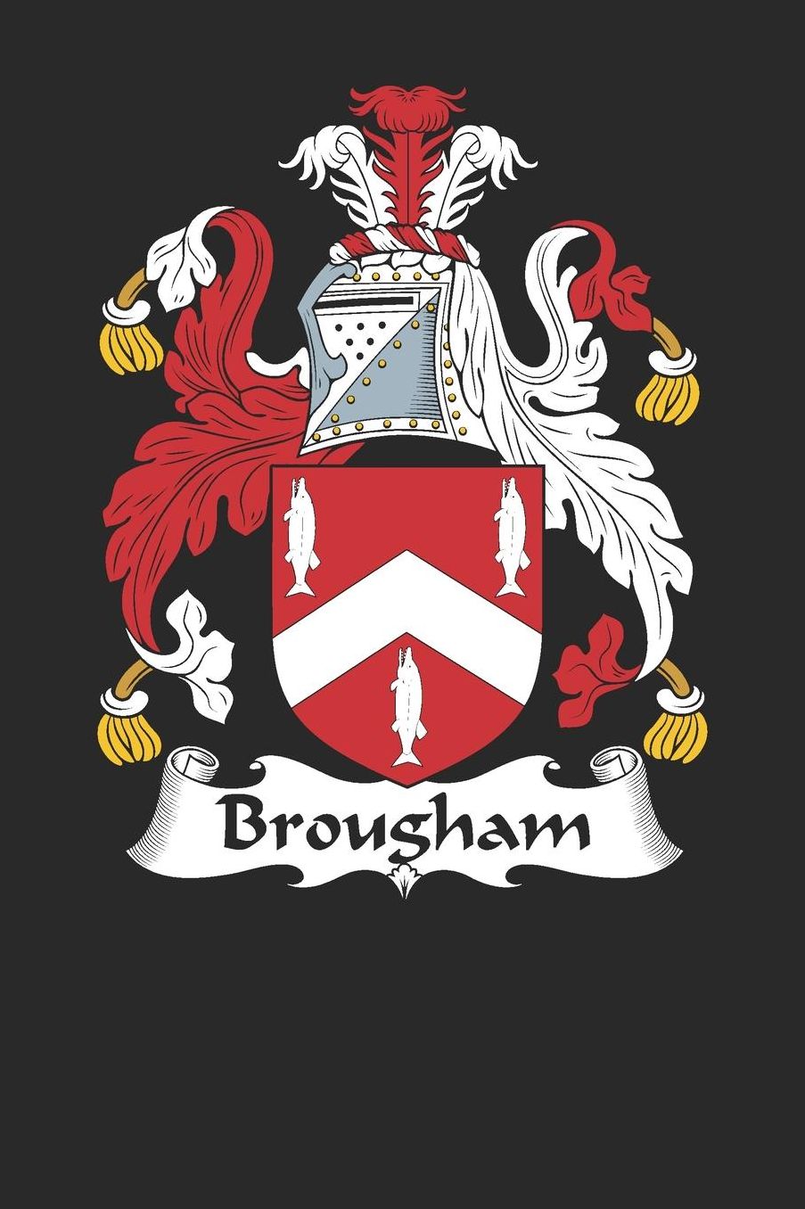 Brougham: Brougham Coat of Arms and Family Crest Notebook Journal (6 x 9 - 100 pages)