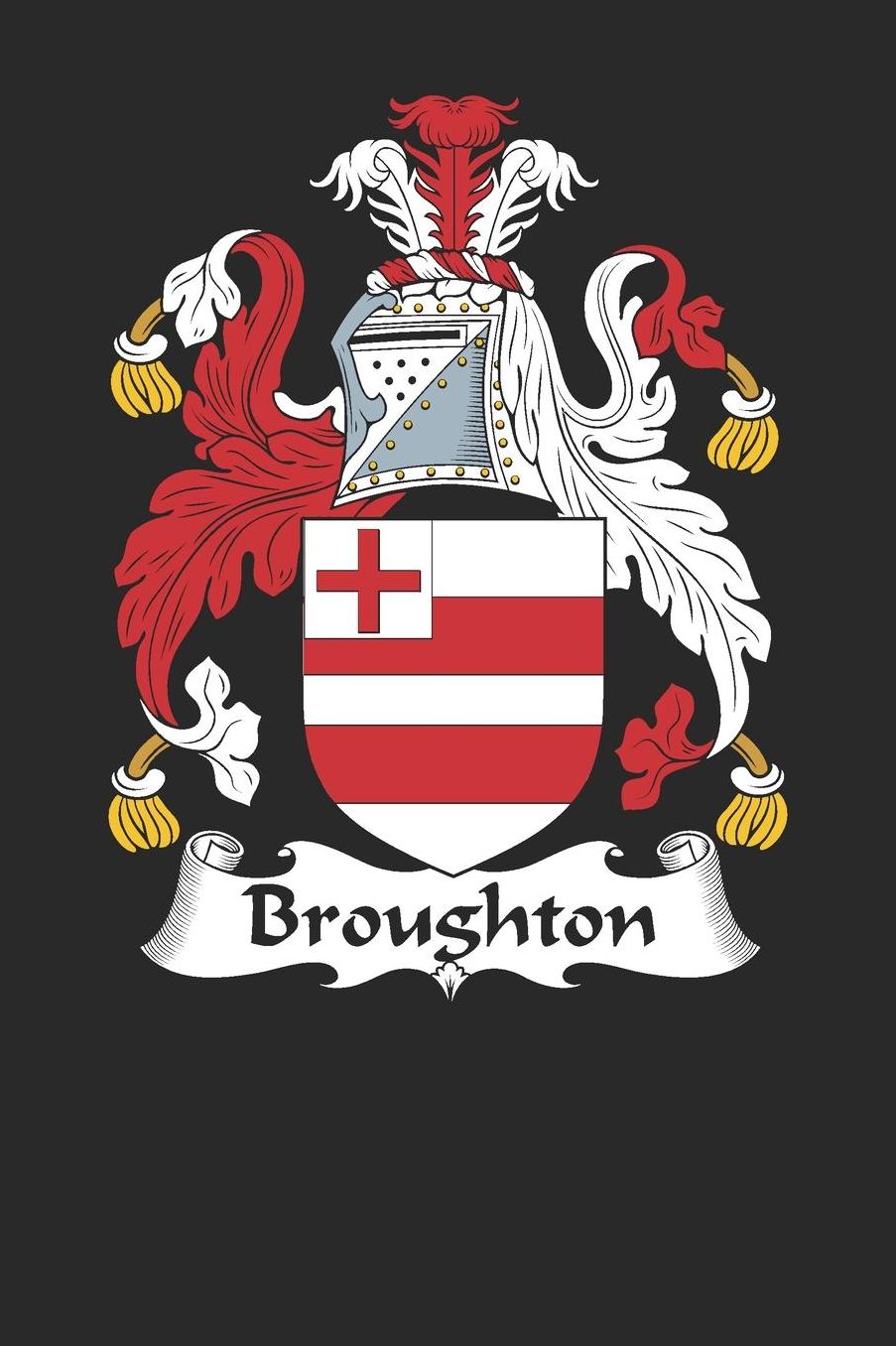 Broughton: Broughton Coat of Arms and Family Crest Notebook Journal (6 x 9 - 100 pages)