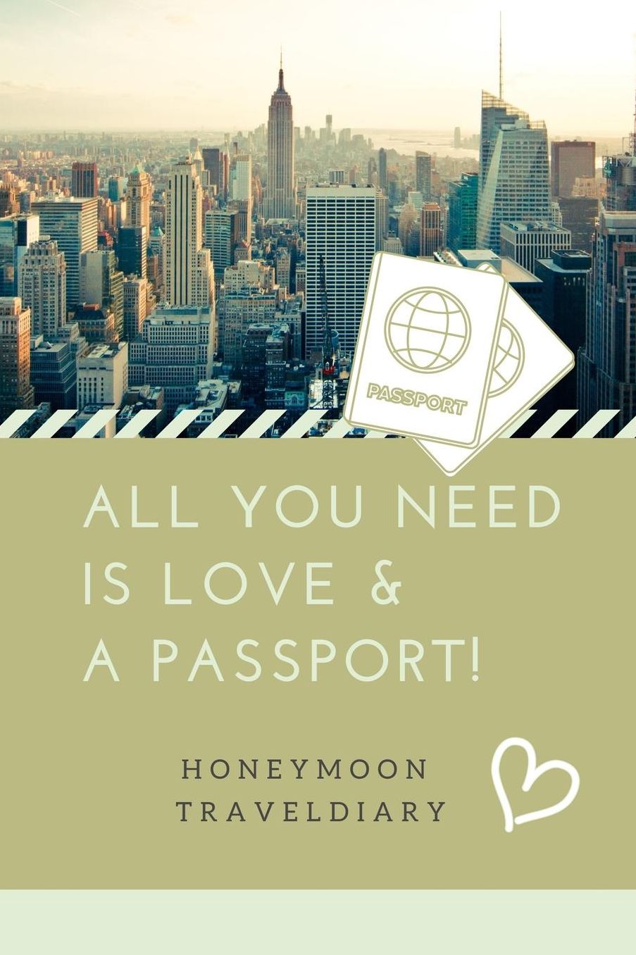 All You Need Is Love & a Passport! Honeymoon Traveldiary: A5 notebook dotted unique wedding gift for bride or groom honeymoon journal engagement present planner bridal shower giftidea