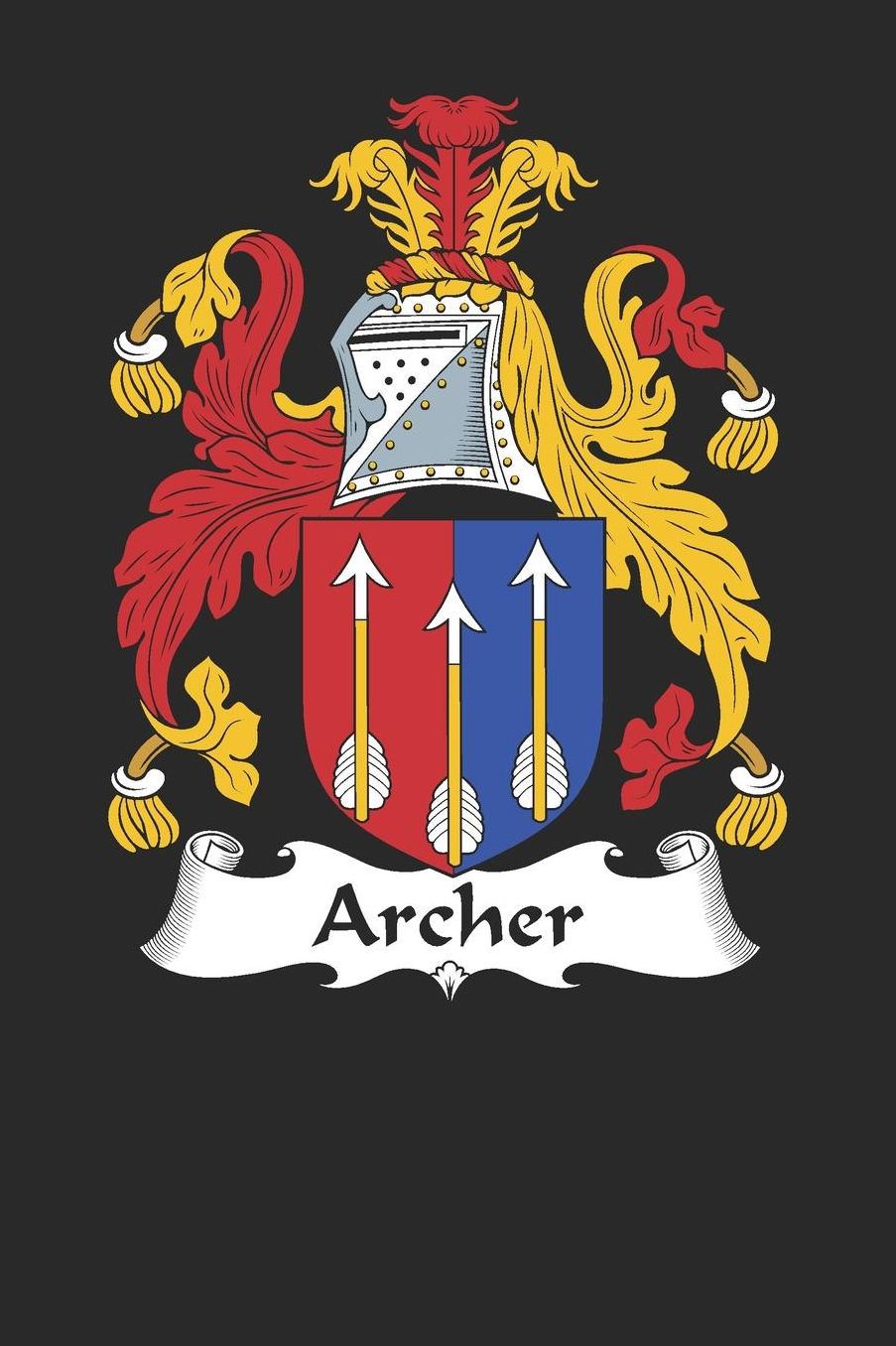 Archer: Archer Coat of Arms and Family Crest Notebook Journal (6 x 9 - 100 pages)