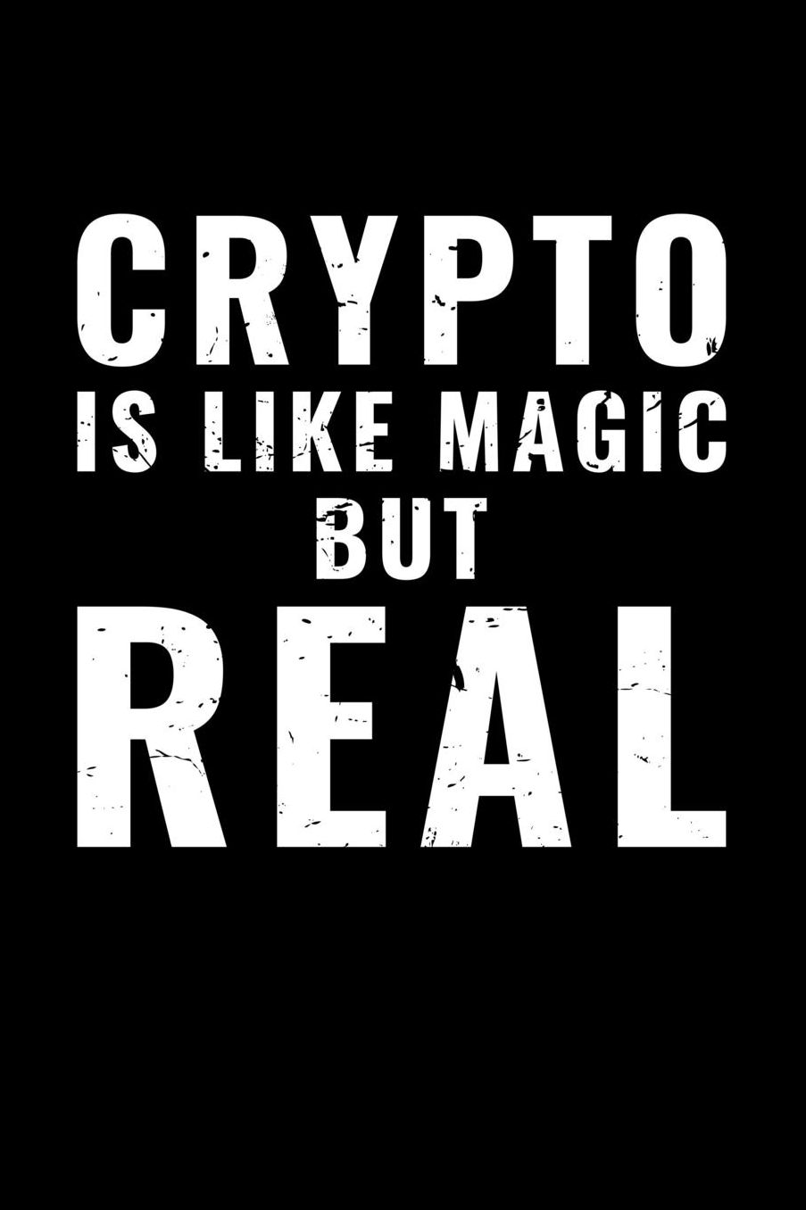 Crypto Is Like Magic But Real: Blank Paper Sketch Book - Artist Sketch Pad Journal for Sketching, Doodling, Drawing, Painting or Writing