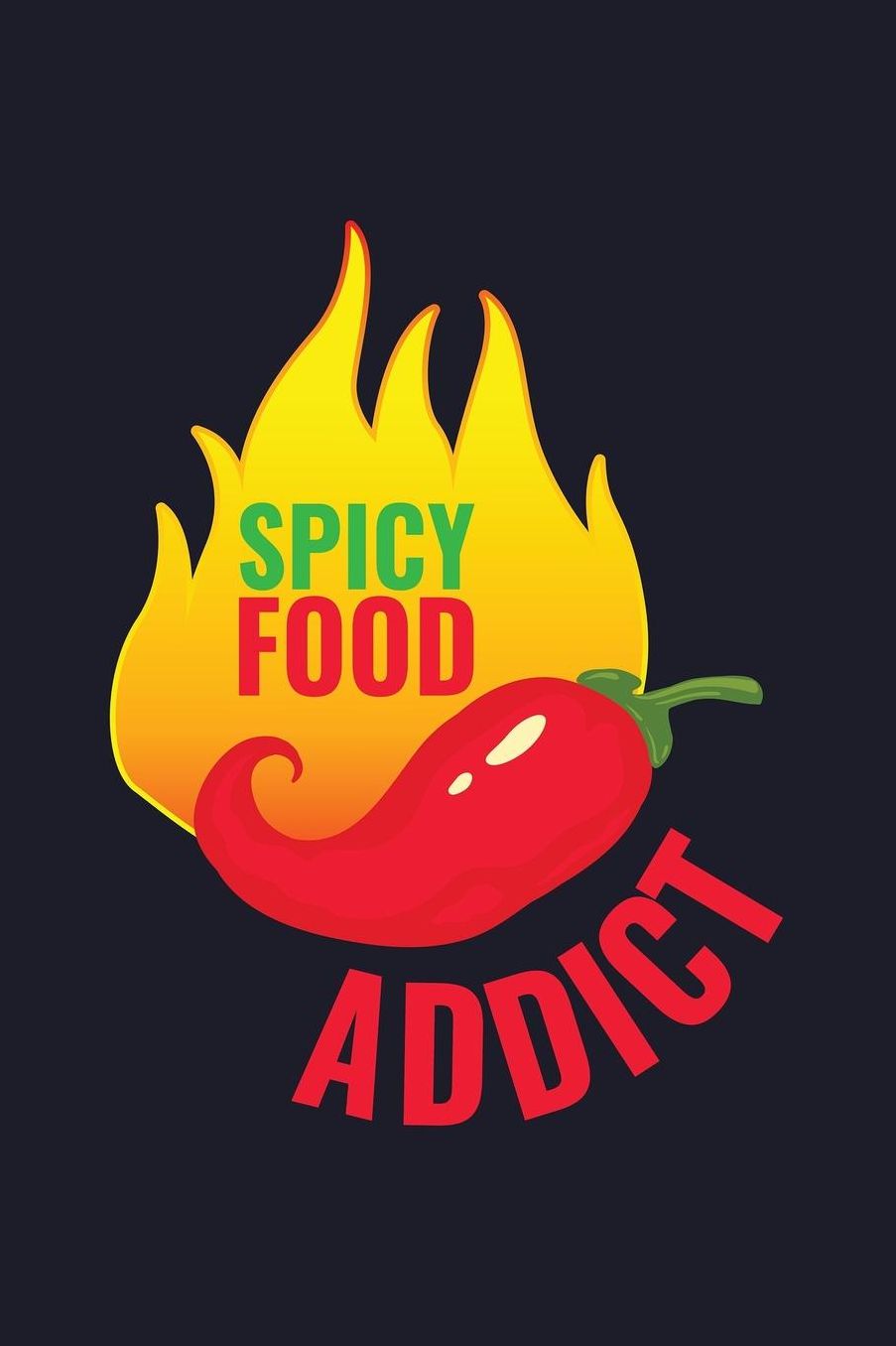 Spicy Food Addict: Blank Paper Sketch Book - Artist Sketch Pad Journal for Sketching, Doodling, Drawing, Painting or Writing