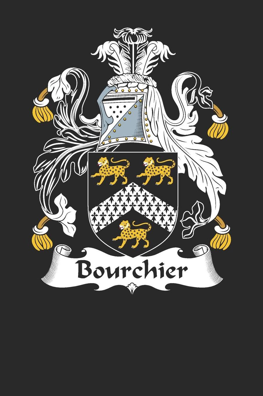 Bourchier: Bourchier Coat of Arms and Family Crest Notebook Journal (6 x 9 - 100 pages)