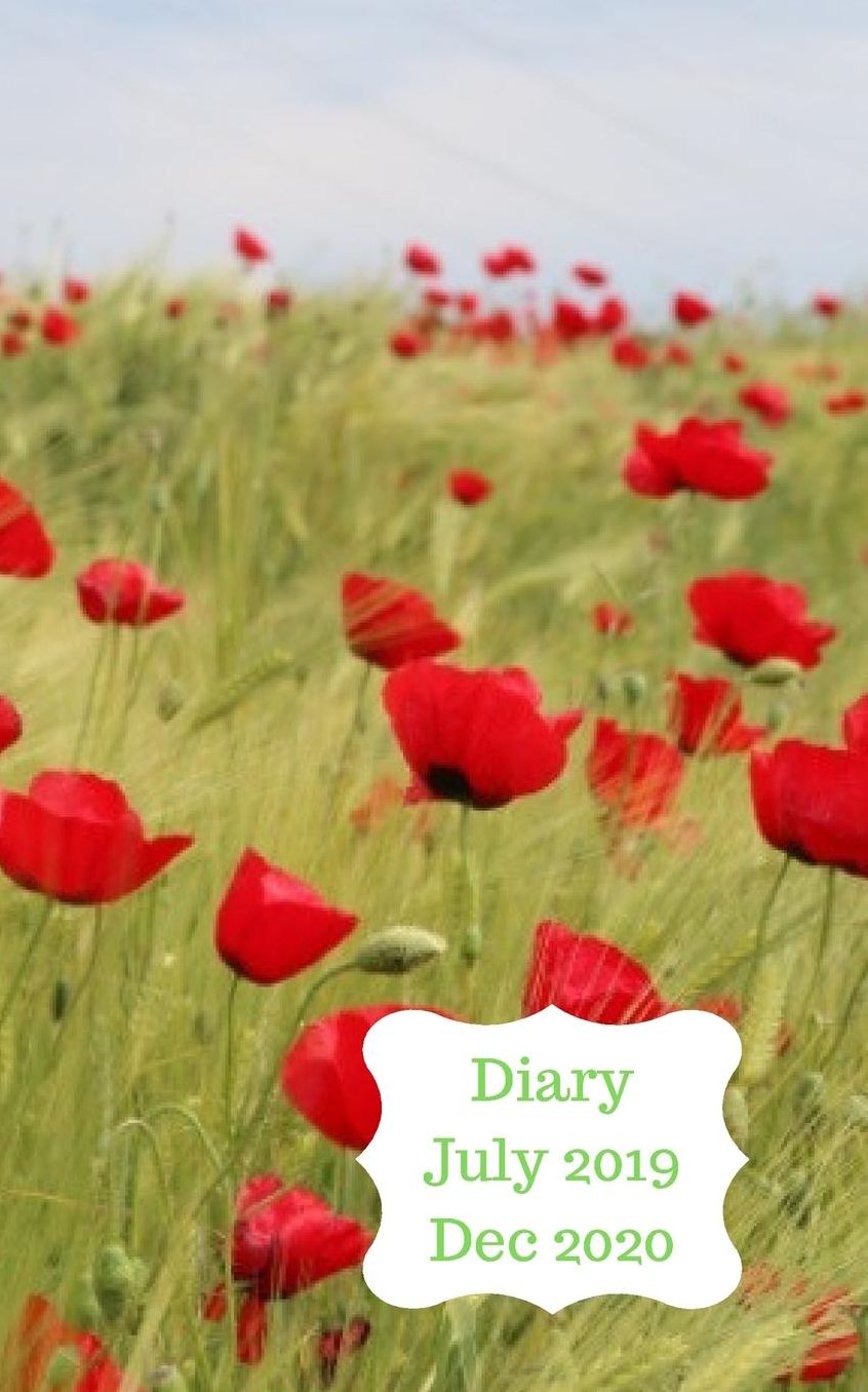 Diary July 2019 Dec 2020: 5x8 pocket size, week to a page 18 month diary. Space for notes and to do list on each page. Perfect for teachers, students and small business owners. Poppy field design