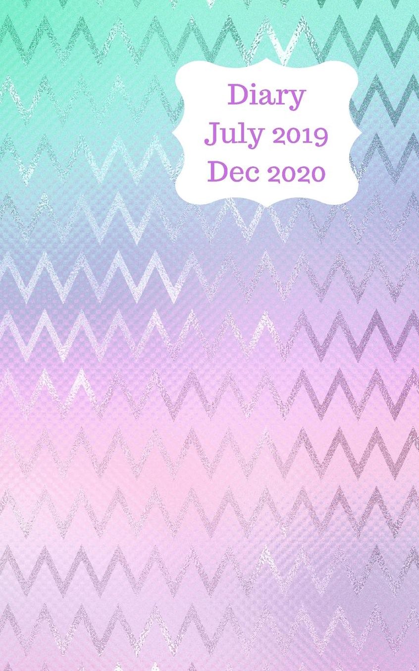 Diary July 2019 Dec 2020: 5x8 pocket size, week to a page 18 month diary. Space for notes and to do list on each page. Perfect for teachers, students and small business owners. Pink, blue & green zig zag design