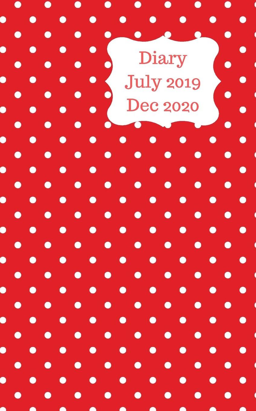 Diary July 2019 Dec 2020: 5x8 pocket size, week to a page 18 month diary. Space for notes and to do list on each page. Perfect for teachers, students and small business owners. Red with white dots design