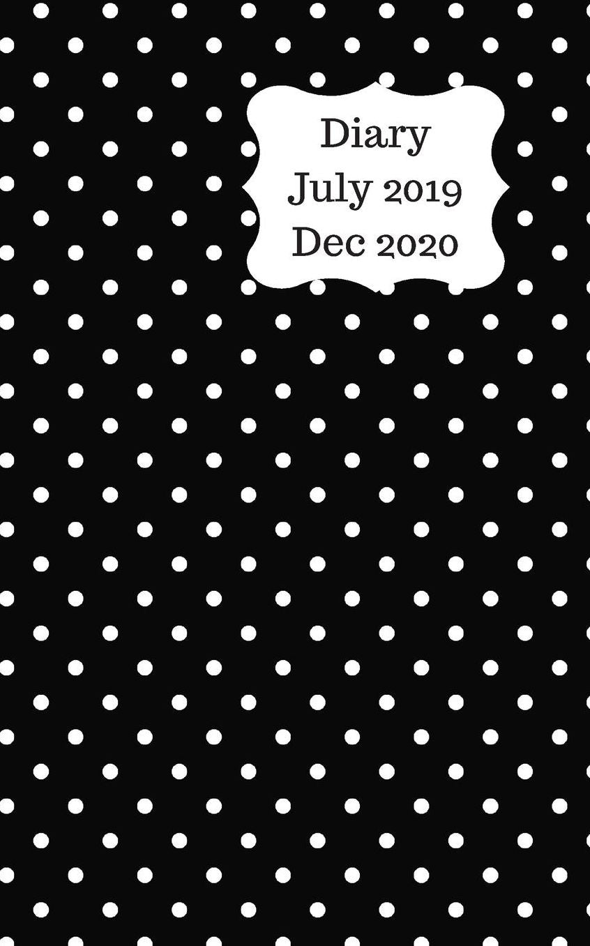 Diary July 2019 Dec 2020: 5x8 pocket size, week to a page 18 month diary. Space for notes and to do list on each page. Perfect for teachers, students and small business owners. Black design with tiny white dots