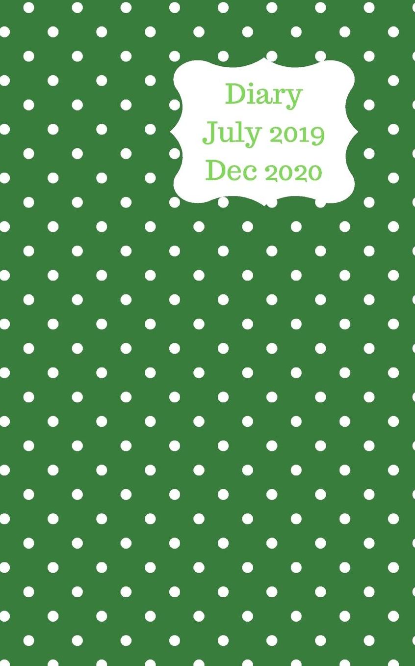 Diary July 2019 Dec 2020: 5x8 pocket size, week to a page 18 month diary. Space for notes and to do list on each page. Perfect for teachers, students and small business owners. Dark green design with small white dots