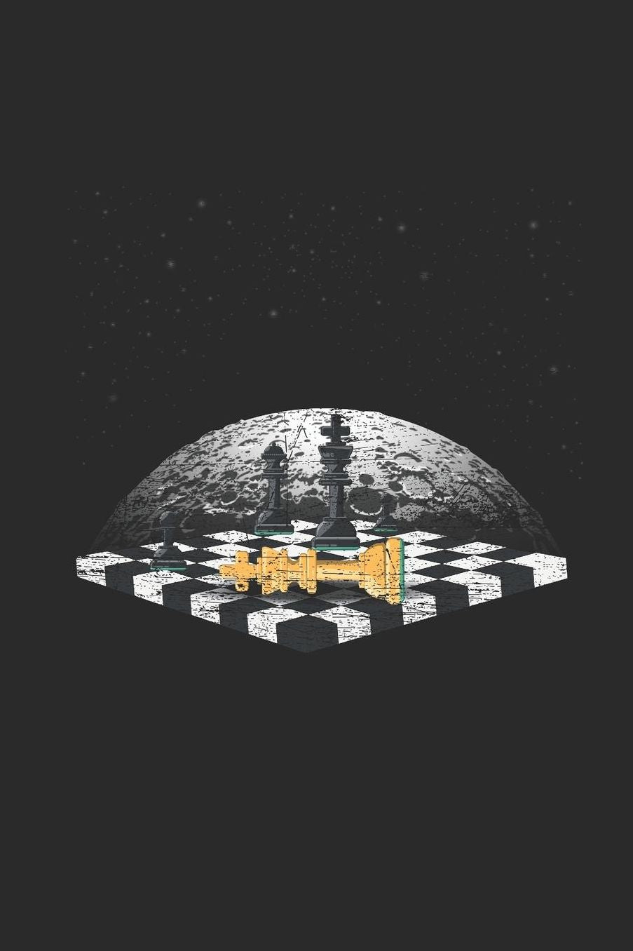 Chess Moon: Blank Lined Notebook (6 x 9 - 120 pages) Chess Game Notebook for Daily Journal, Diary, and Gift
