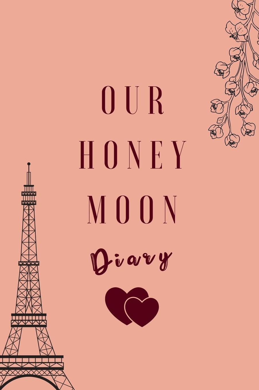 Our Honey Moon Diary: A5 notebook squared unique wedding gift for bride or groom honeymoon journal engagement present planner bridal shower giftidea