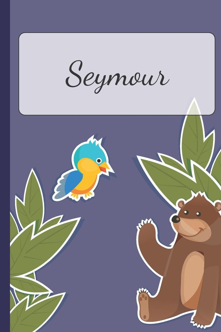 Seymour: Personalized Notebooks - Sketchbook for Kids with Name Tag - Drawing for Beginners with 110 Dot Grid Pages - 6x9 / A5 size Name Notebook - Perfect as a Personal Gift - Planner and Journal for kids