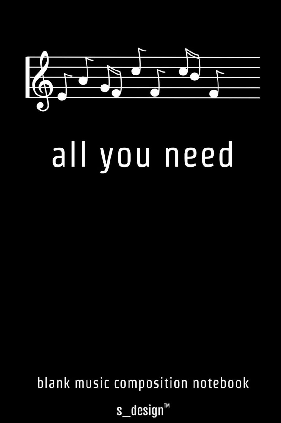 Handliches Musik Notizbuch Notenheft mit Kompositions-Papier zum Song-Schreiben / Song-Writing / Songtext Schreiben: (120 Seiten weisses blanko Noten-Papier)