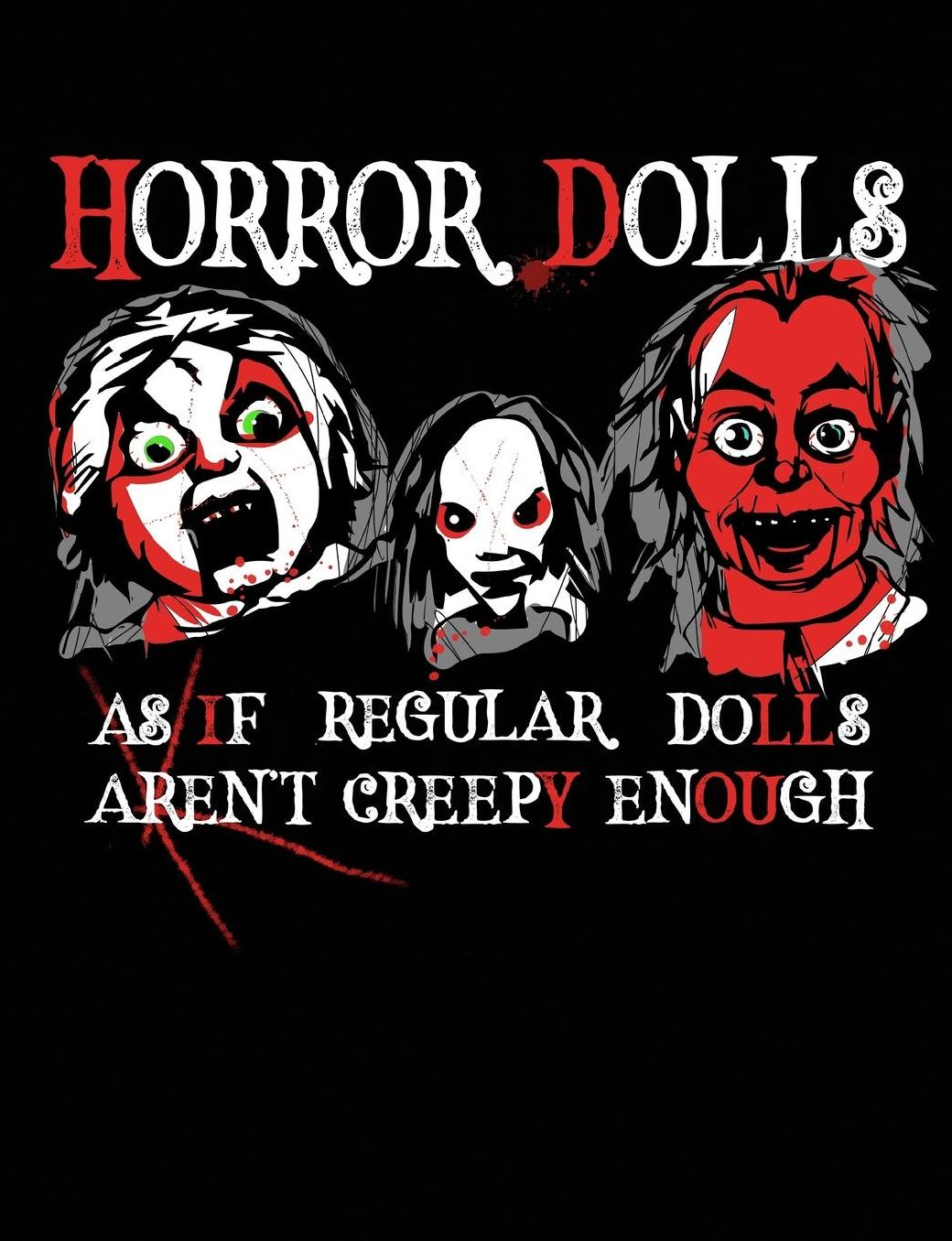 Horror Dolls As If Regular Dolls Aren't Creepy Enough: Creepy Dolls Wide Ruled Journal for Horror Lovers