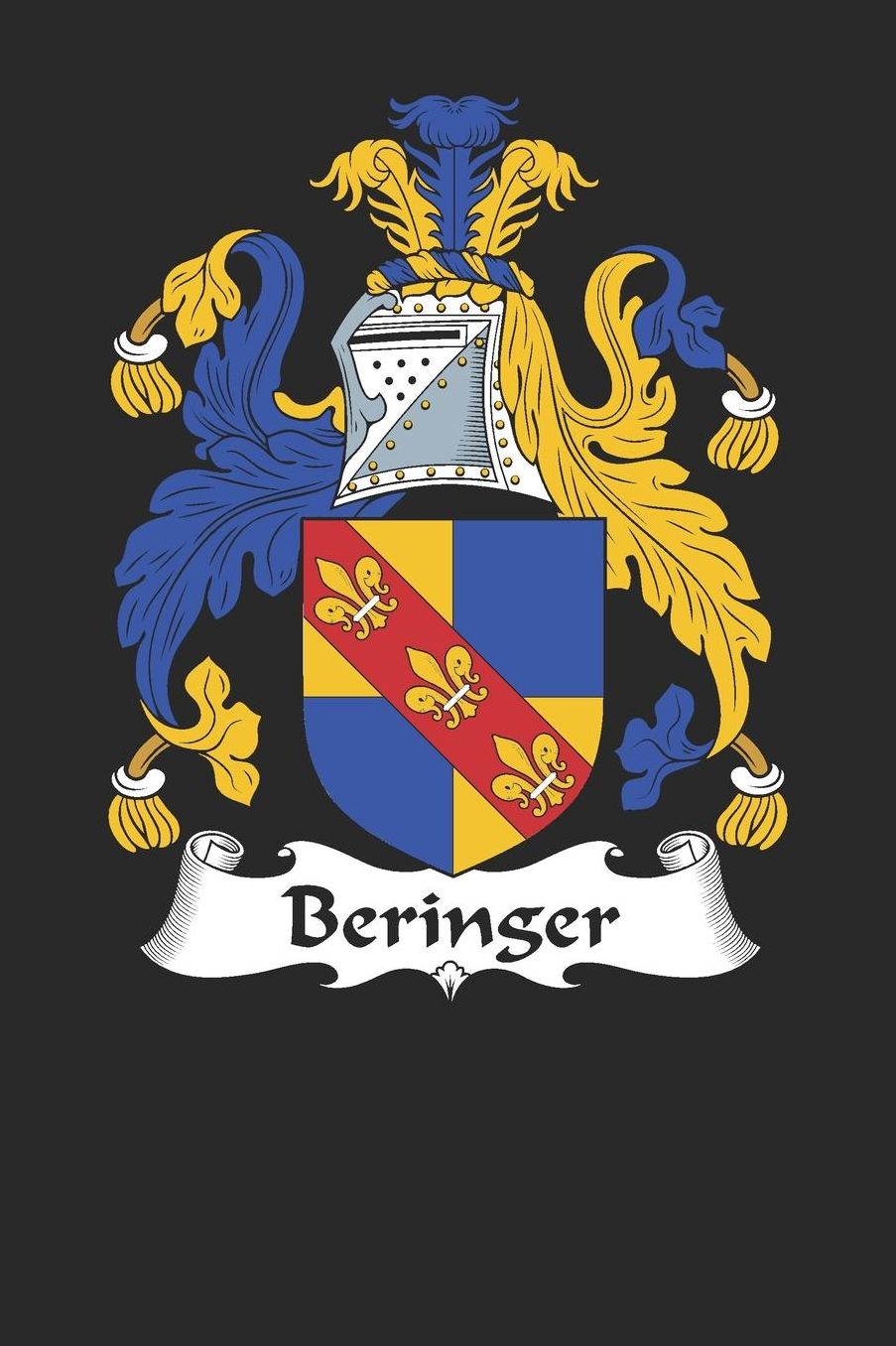 Beringer: Beringer Coat of Arms and Family Crest Notebook Journal (6 x 9 - 100 pages)